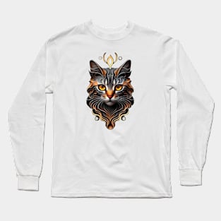 Fantasy Cat Lover Cat Owner Cat Mum Cat Dad Lover of Cats Loves Cats Fantasy Art Long Sleeve T-Shirt